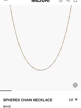MEJURI SPHERES CHAIN NECKLACE 14K GOLD